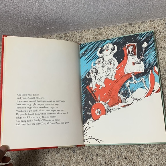 If I Ran the Zoo Dr. Seuss Random House 1950 Hardcover Book Large Banned - Picture 13 of 16